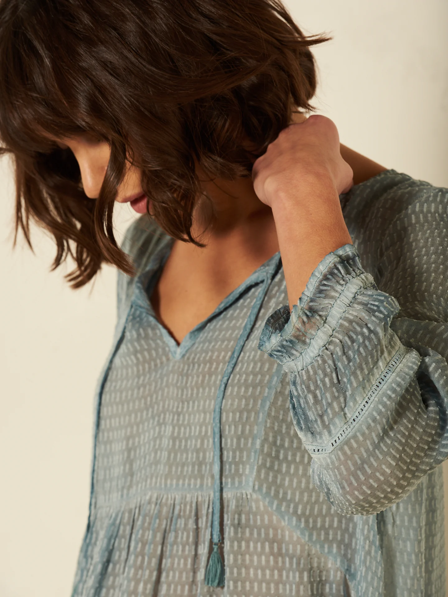 Bluse mit Häkeldetail - Image 2