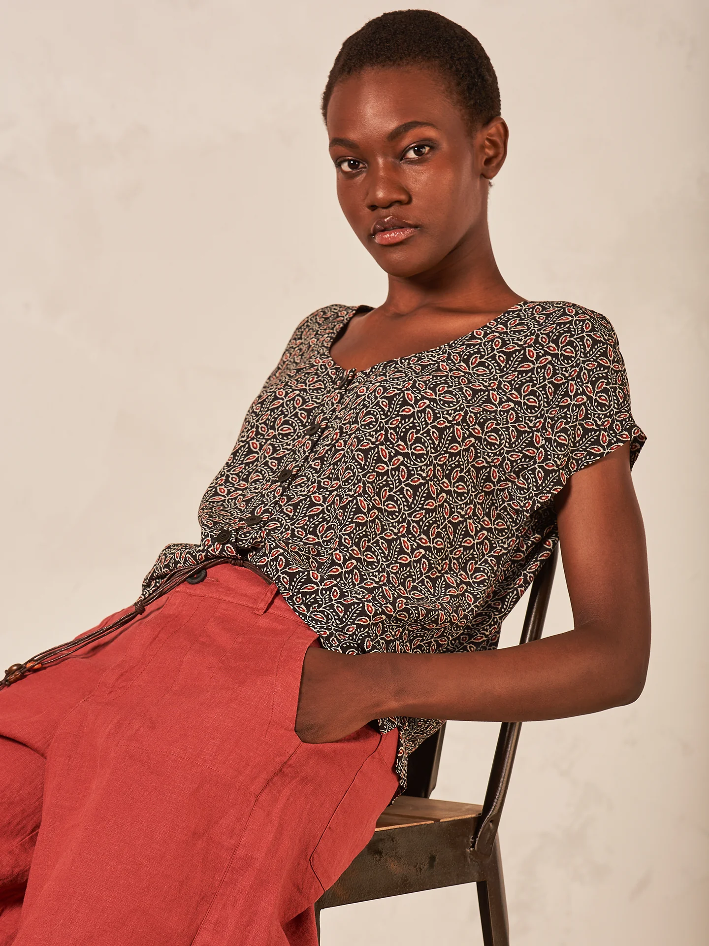 Bluse mit Druck
