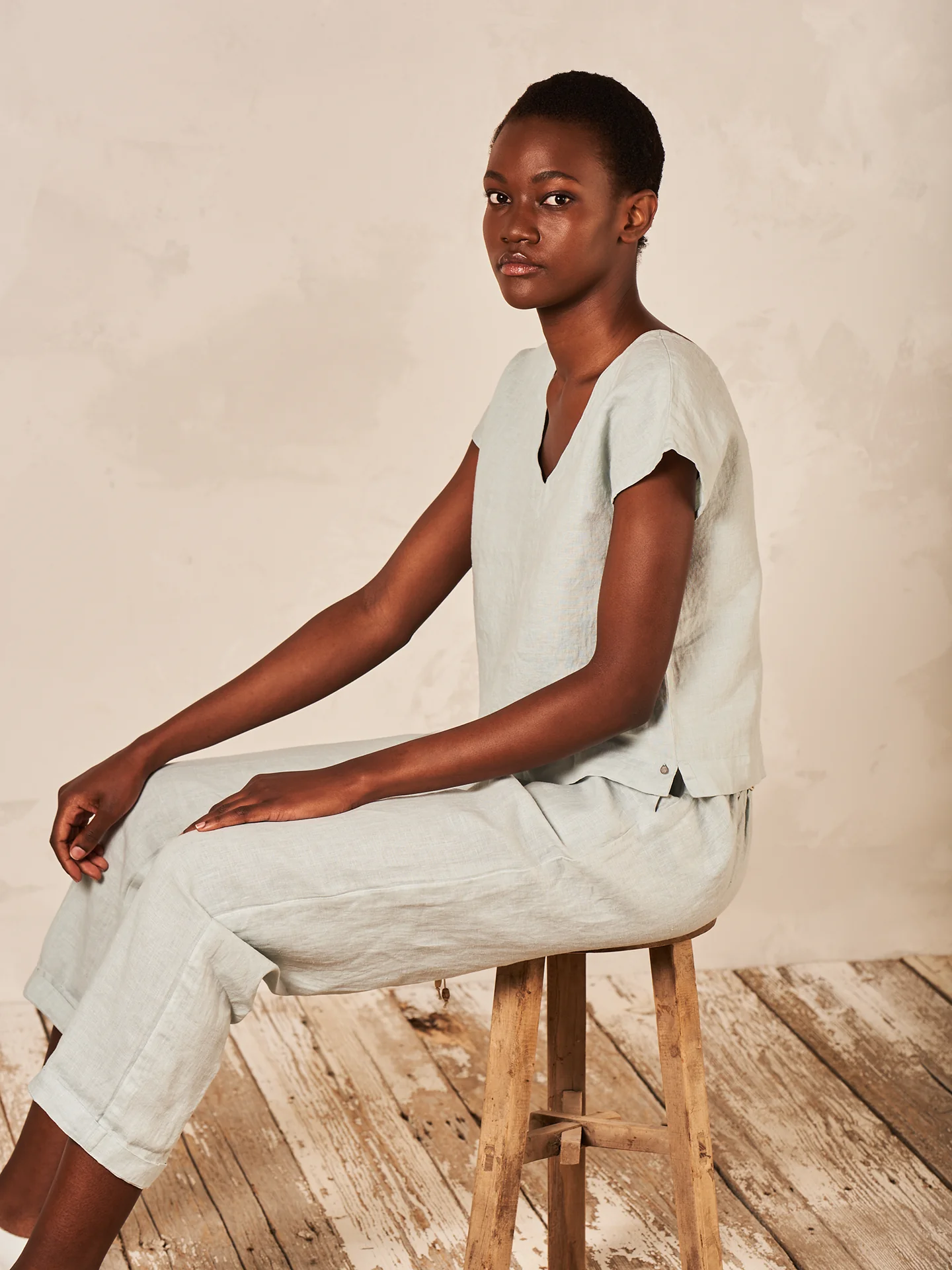 Bluse mit Leinen - Image 4