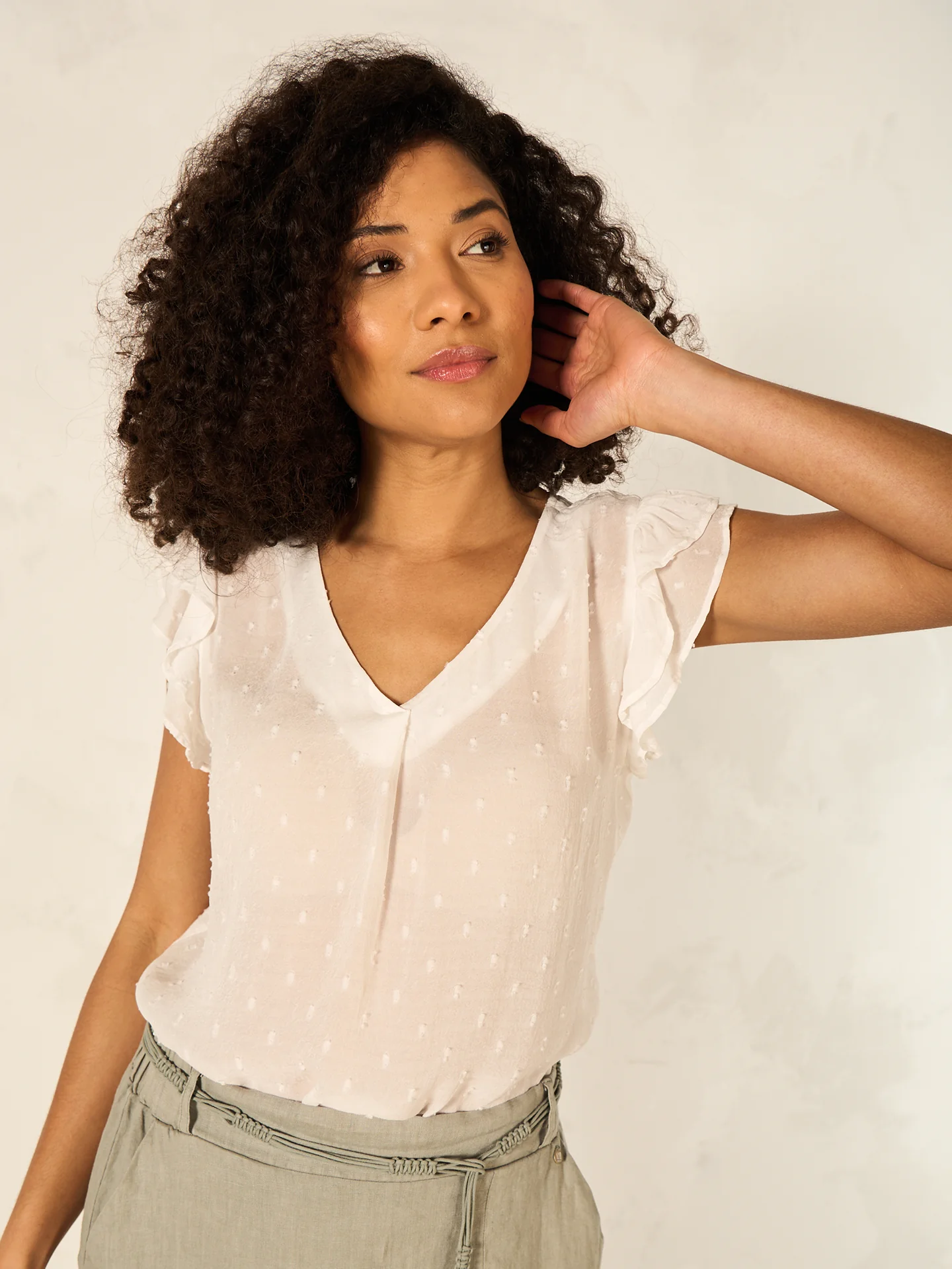 Bluse mit Rüschendetail