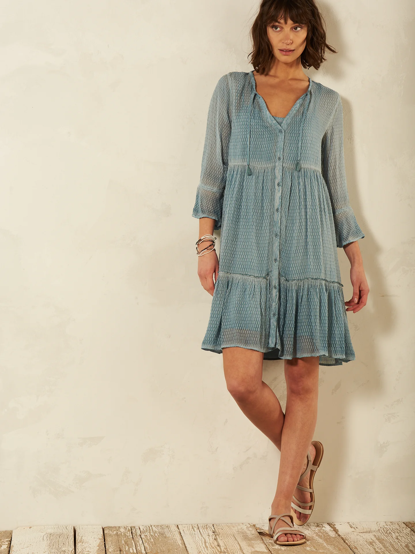 Kleid mit Volant