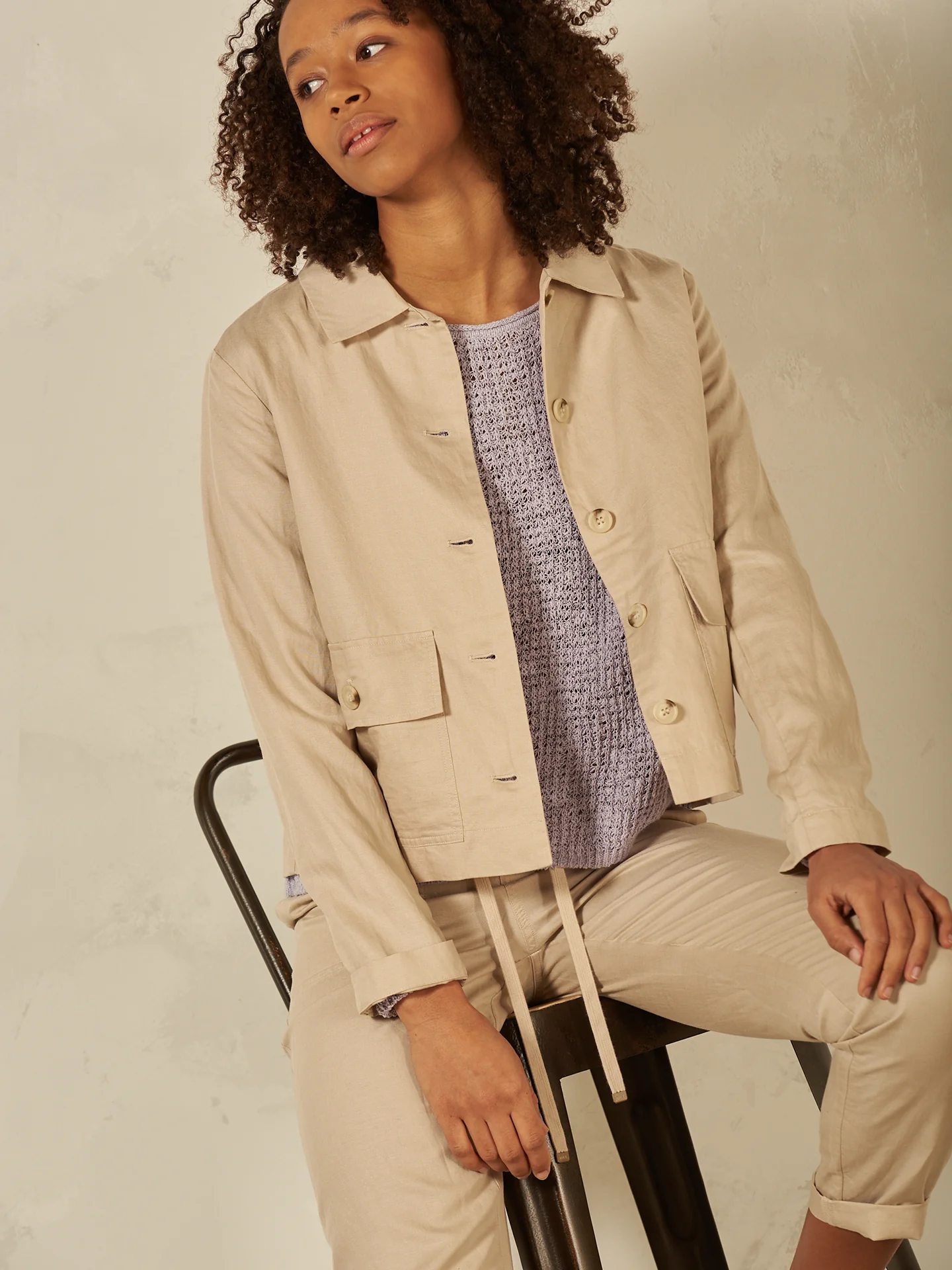 Jacke mit Hemdkragen