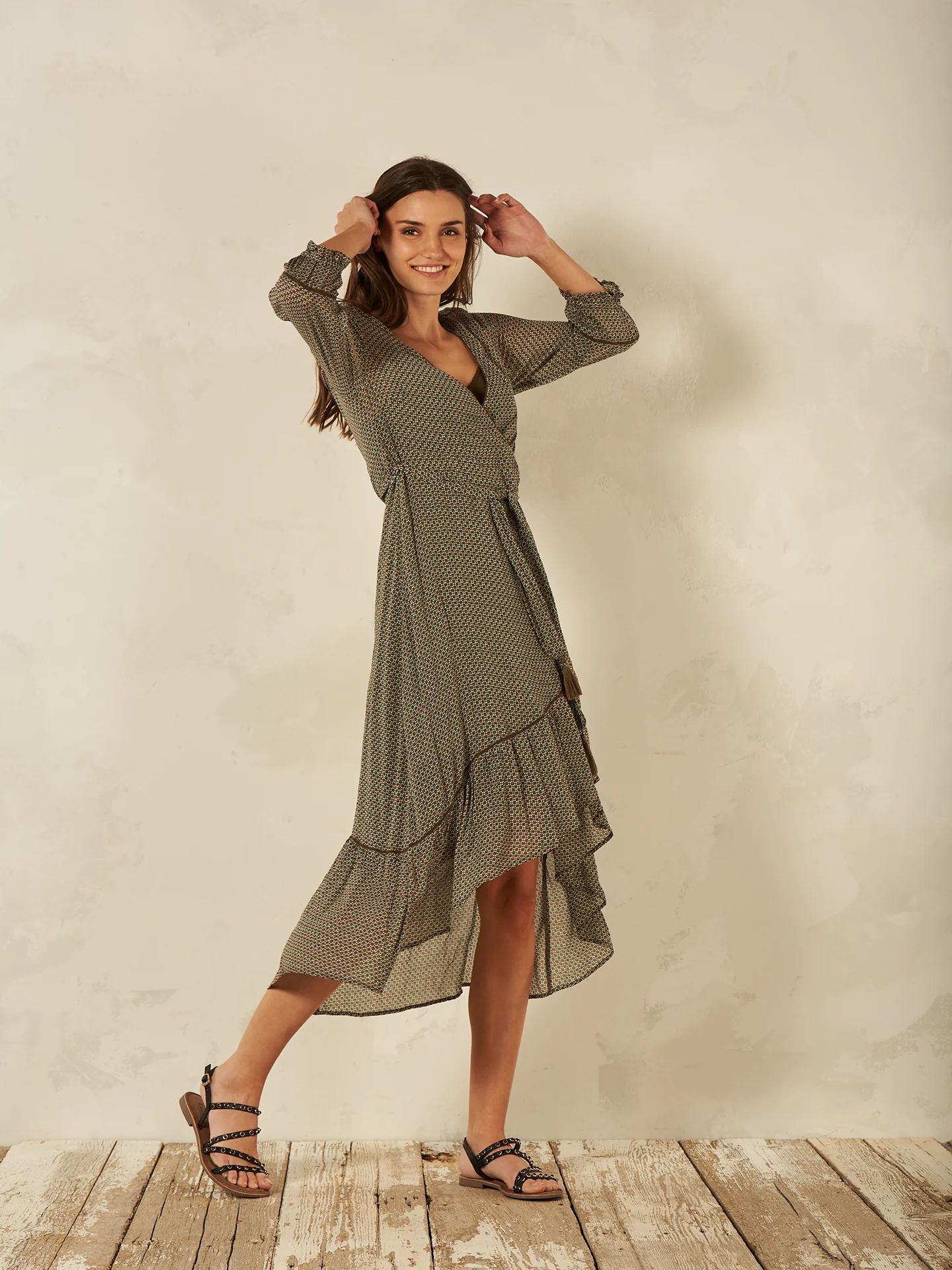 Kleid mit Volant