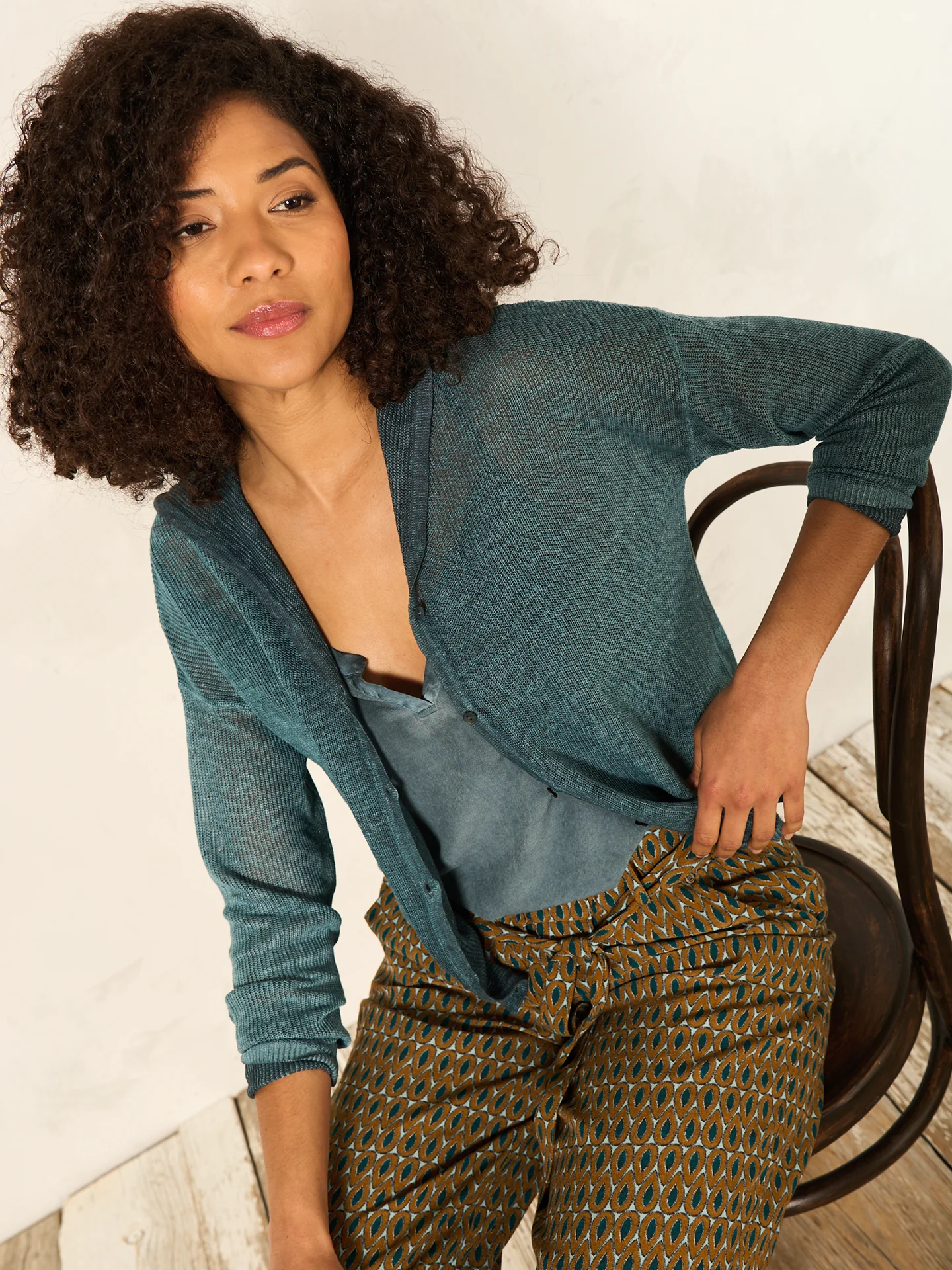 Leinenstrickjacke - Image 11