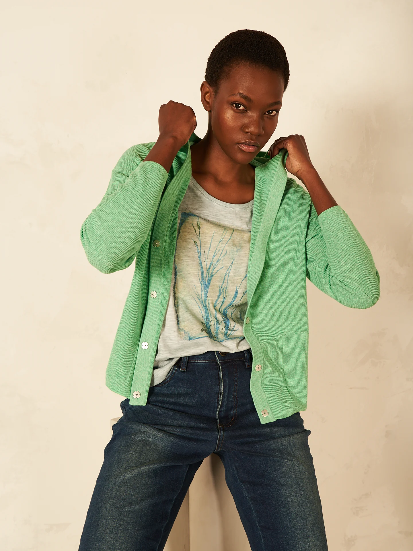 Strickjacke mit Kapuze - Image 11
