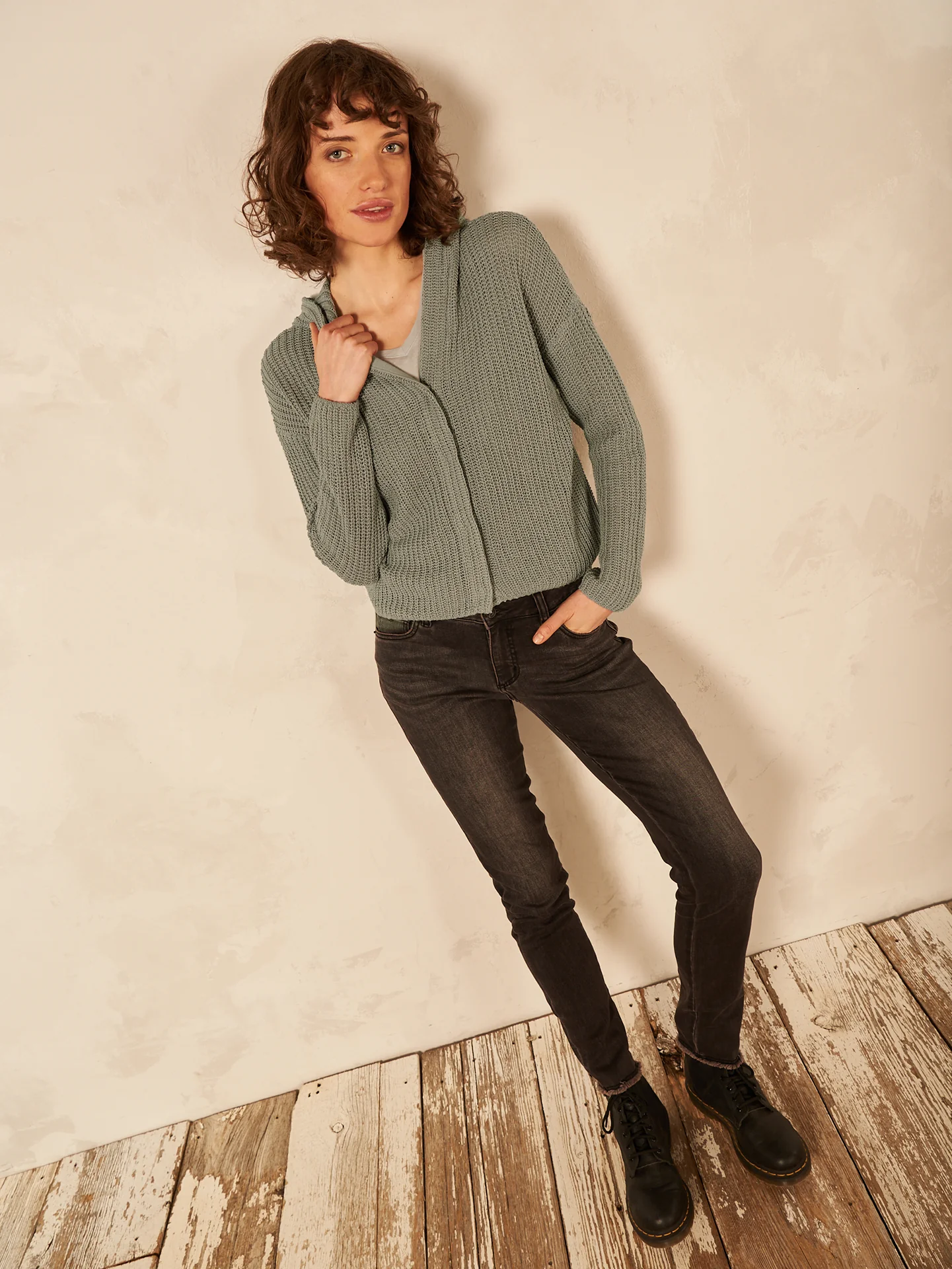 Strickjacke mit Kapuze - Image 4