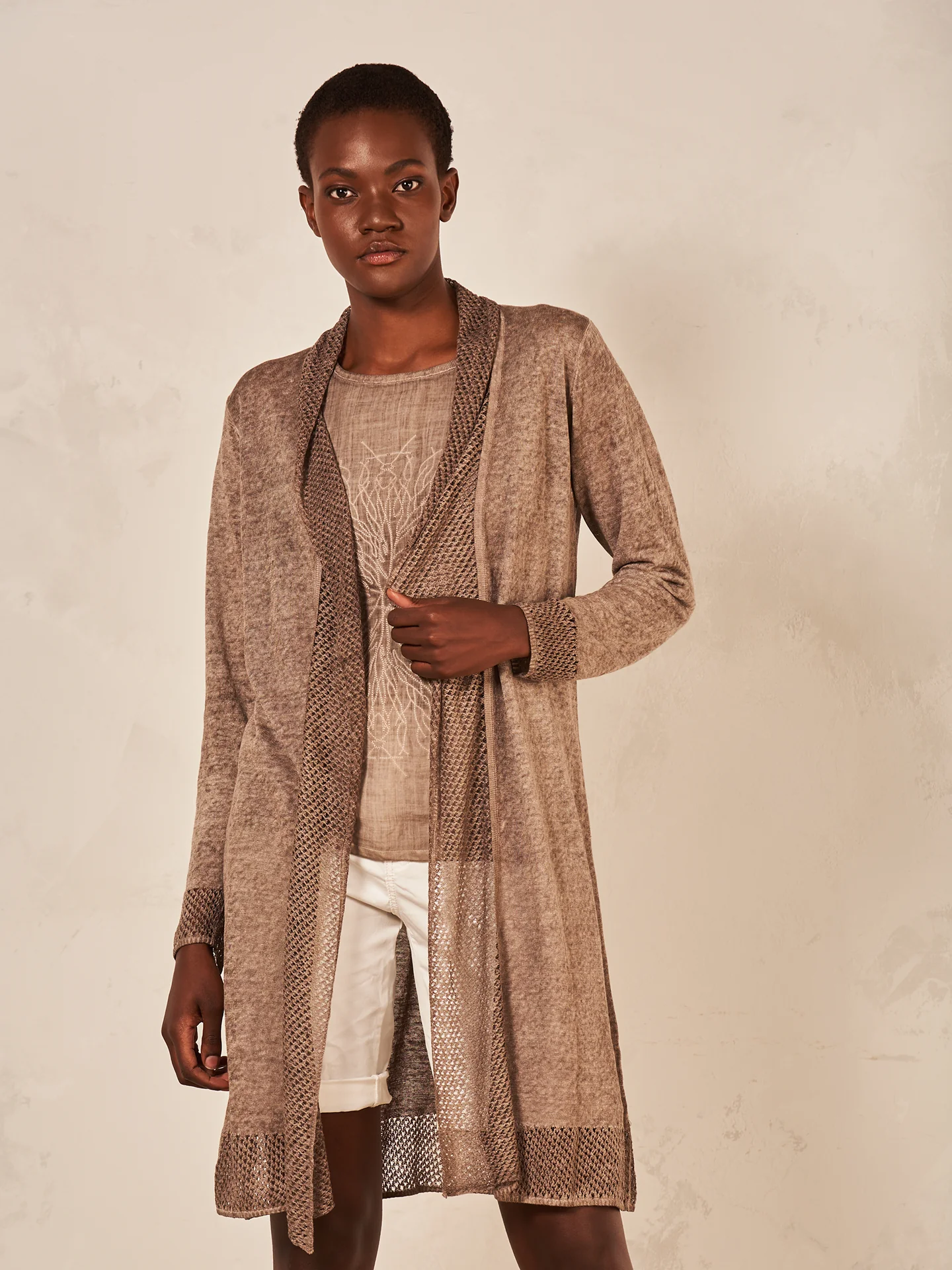 Strickjacke mit Leinen - Image 5