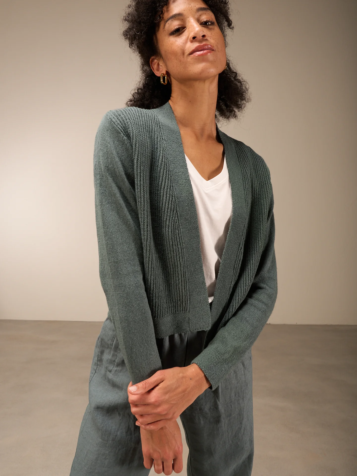 Strickjacke mit Leinen - Image 14
